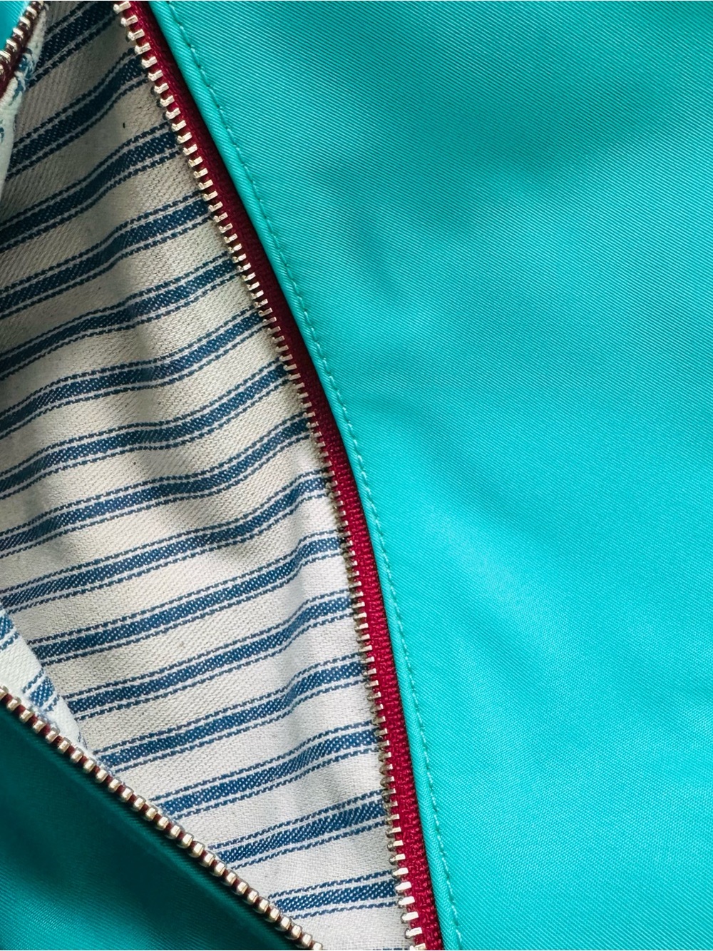 Dooney & Bourke Wayfarer Aqua Nylon Shoulder Hobo with Brown Leather Trim - Picture 5 of 9